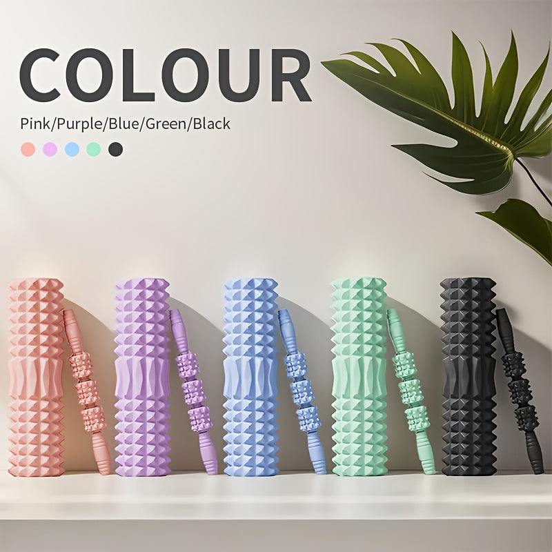 Foam Roller & Massage Stick Set (2-Piece) — Post-Workout Muscle Recovery Roller for Body Shaping