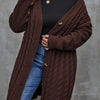 Plus Size Cardigan Sweater - Women's Knit Button-Front Cardigan for Fall Winter