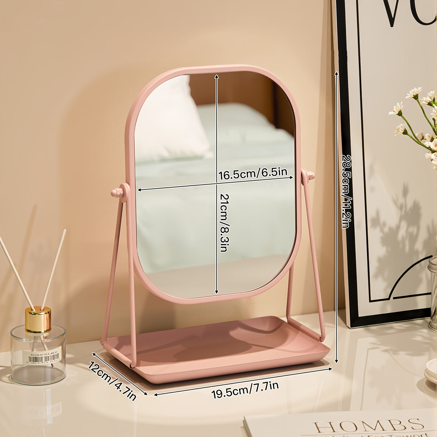 Adjustable Cartoon Metal Photo Frame with Glass Front, Varnished Finish