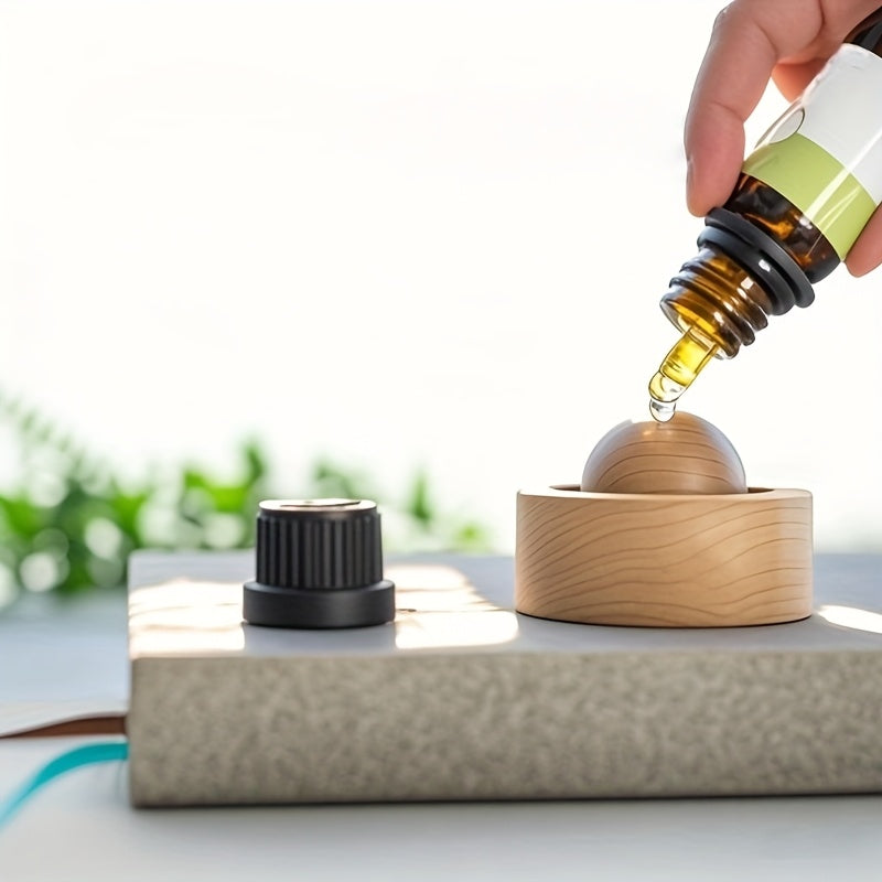 Wooden Essential Oil Aroma Diffuser for Home & Car — Elegant Portable Wood Finish Diffuser, Perfect Gift