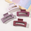 4-Pack Medium Matte Hair Claw Clips for Women - Strong Hold Non-Slip Rectangle Jaw Clips for Thick and Thin Hair