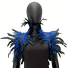 Women's Gothic Faux Feather Collar Cape Shawl — Elegant Party, Prom & Halloween Cosplay Wrap (Multiple Colors)