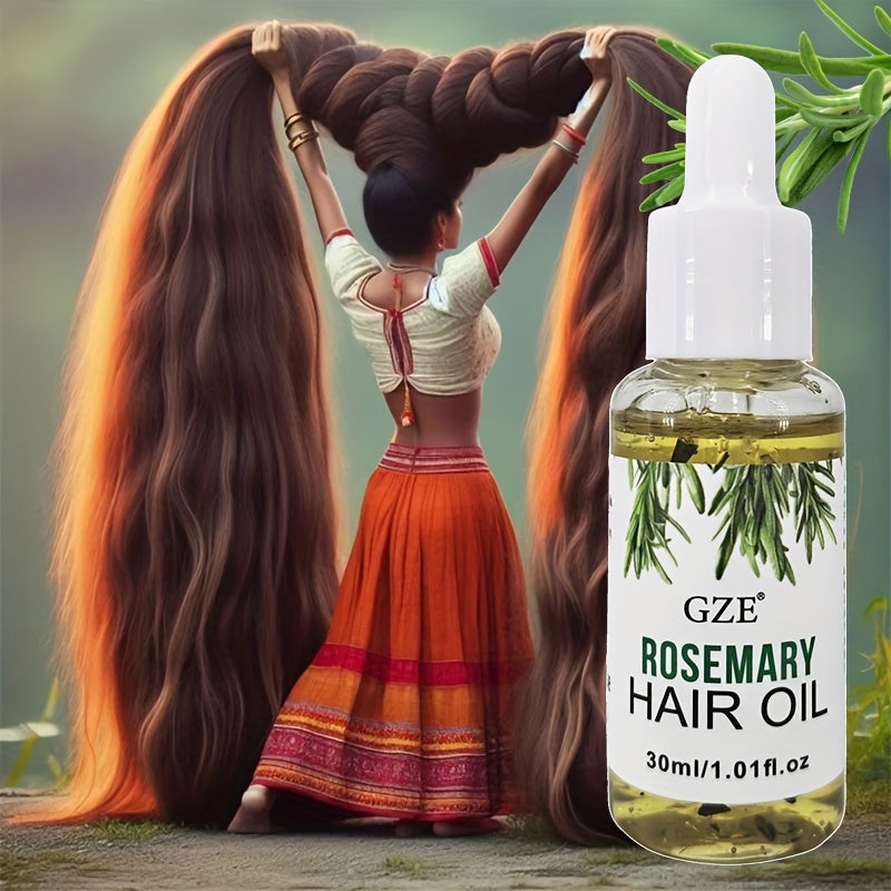 GZE Rosemary Hair Oil - Strengthening Scalp Treatment, Moisturizing Formula for All Hair Types & Textures