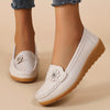 Women's Flower Decor Flat Loafers Lightweight Slip-On Casual Shoes