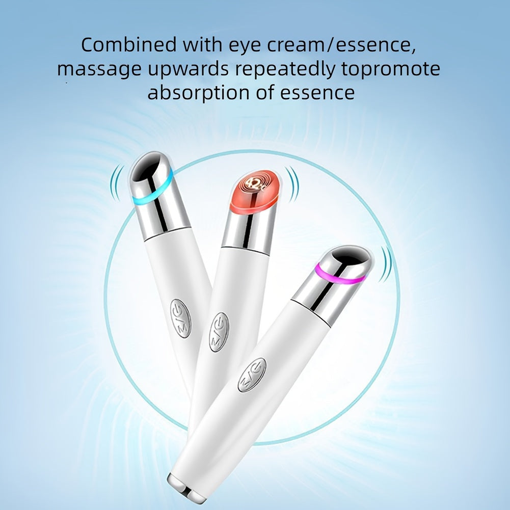 Rechargeable Vibration Eye Massager Pen - Portable Eye & Facial Massage Stick