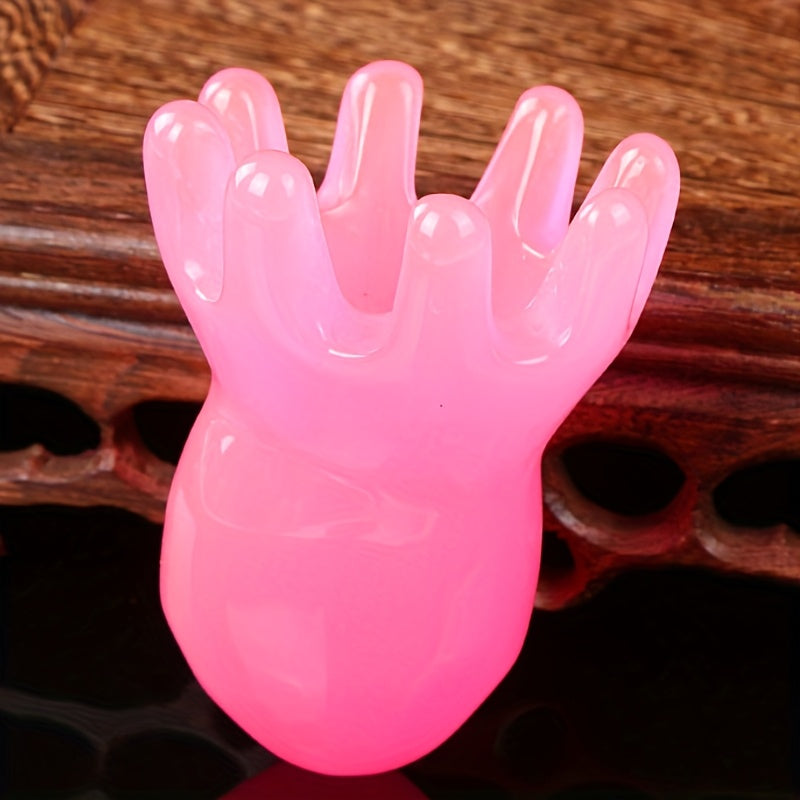 Octopus Head Scalp & Body Massage Tool – Ergonomic Natural Crystal Resin Gua Sha Comb for Acupressure & Muscle Relaxation