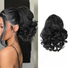 SLEEKCUTE Curly Wavy Clip-In Ponytail Extensions – High-Heat Synthetic Hair for Instant Volume & Natural Bounce
