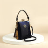 Lightweight Women's Handbag with Detachable Strap — Compact Clutch Crossbody Purse with Gold-Tone Hardware in Bronze, Beige, Pink & Navy