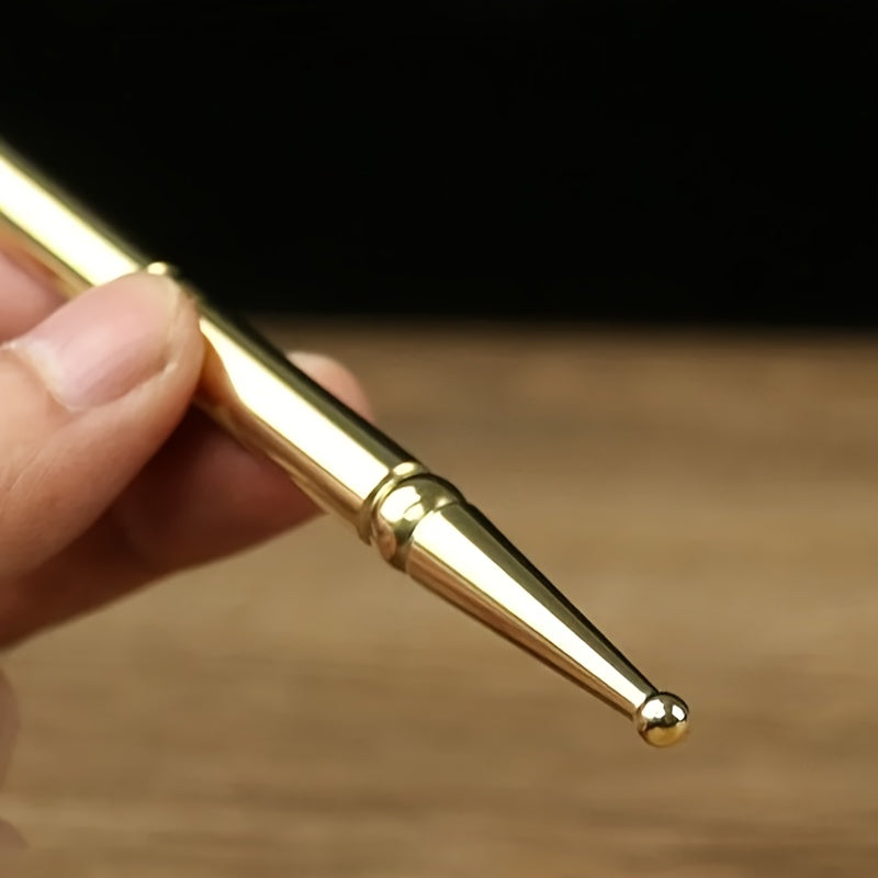 Pure Copper Acupoint Massage Pen - Ergonomic Ear & Eye Massager for Acupressure & Myofascial Relief