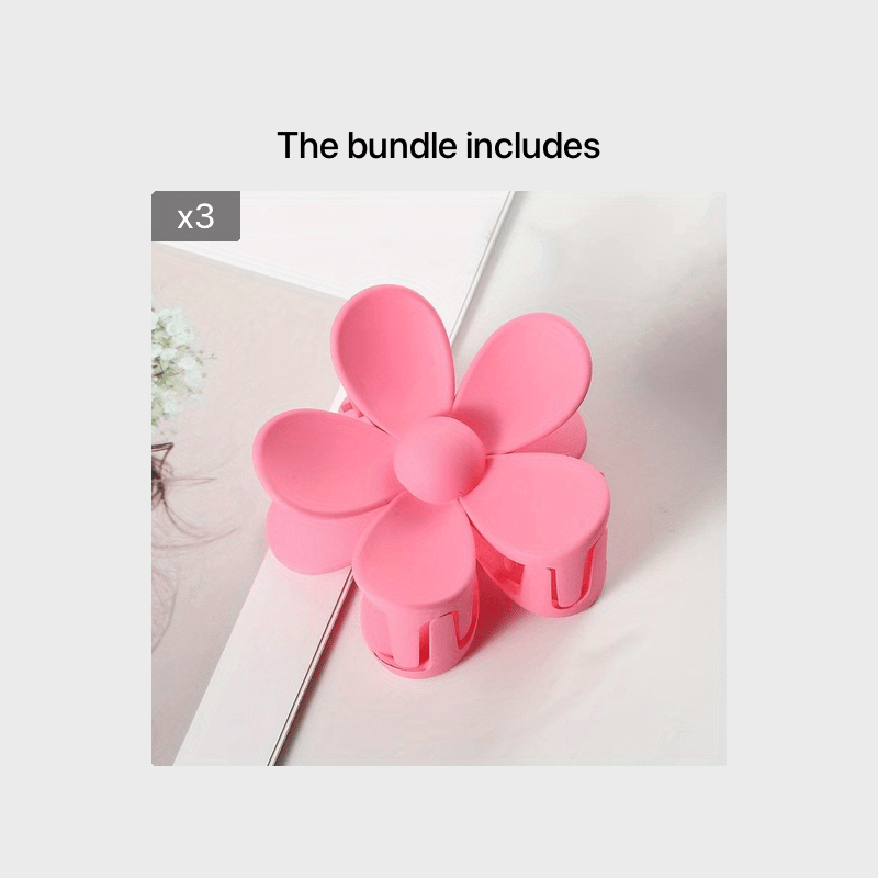 Flower Frosted Candy Hair Claw Clip – Non-Slip Strong Hold Jaw Clip for Women & Girls