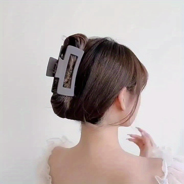 5-Pack Large Acrylic Hair Claw Clips for Thick Hair, Shark Clip Set for Updos Buns & Ponytails, Minimalist Elegant Hair Accessories