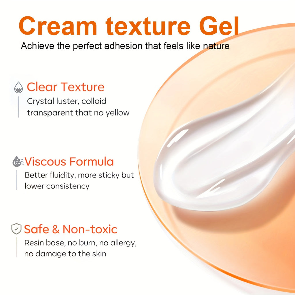 15ml (0.5 fl oz) Nail Rhinestone Glue — No-Wipe UV/LED Gel Adhesive for Crystals, Beads & 3D Nail Art