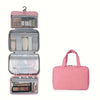 Large Capacity Foldable Travel Organizer Bag - Zippered Minimalist Polyester Pouch with Shoulder Strap