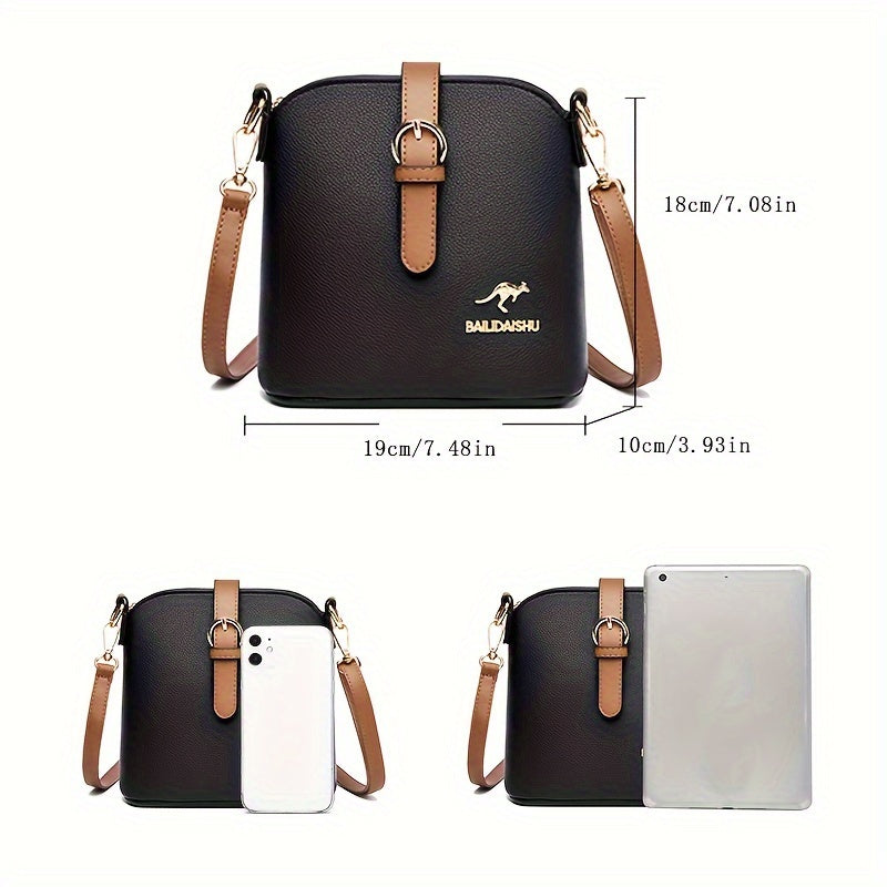 Elegant Women's Small Bucket Shoulder Bag, Lightweight Crossbody for Travel & Shopping