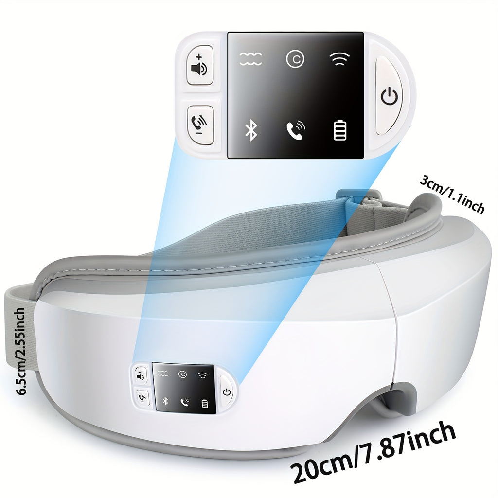4D Intelligent Eye Massager - Pneumatic & Vibration Massage with Hot Compress, Music, Rechargeable
