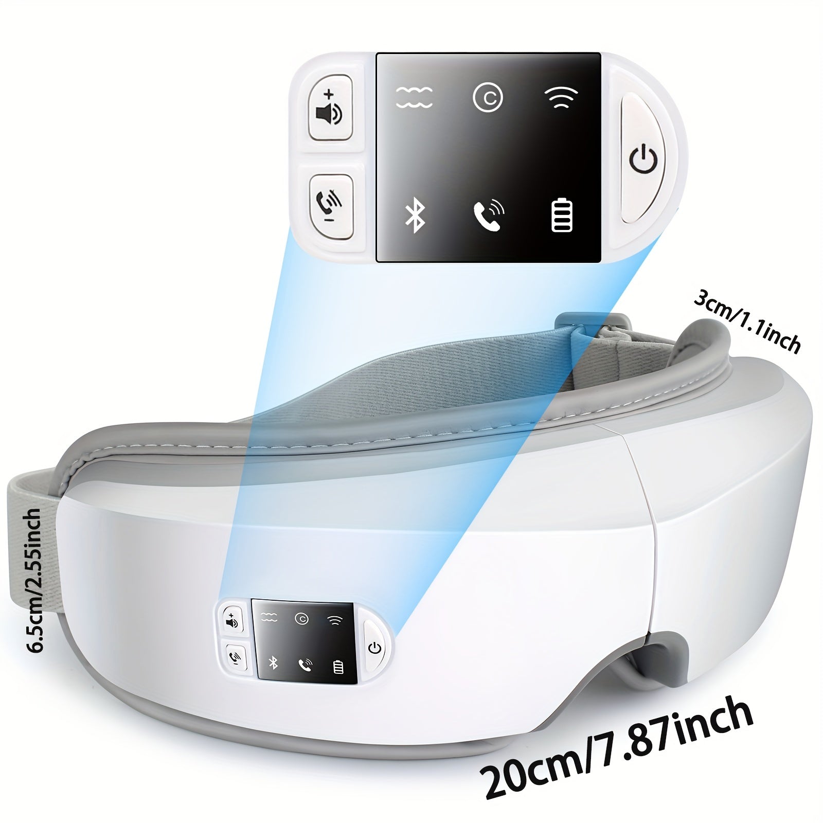 4D Intelligent Eye Massager - Pneumatic & Vibration Massage with Hot Compress, Music, Rechargeable