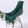Women's Tassel Long Scarf - Lightweight All-Season Polyester Shawl & Air-Conditioning Wrap